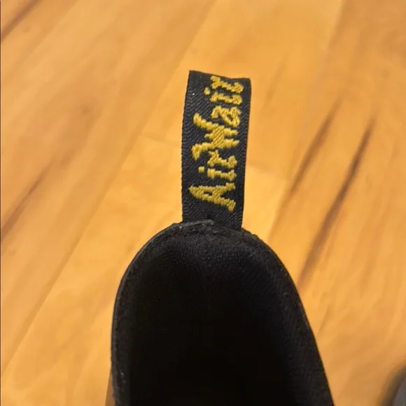 Black Leather Dr Martin Lace-Up Boots - Picture 7 of 9